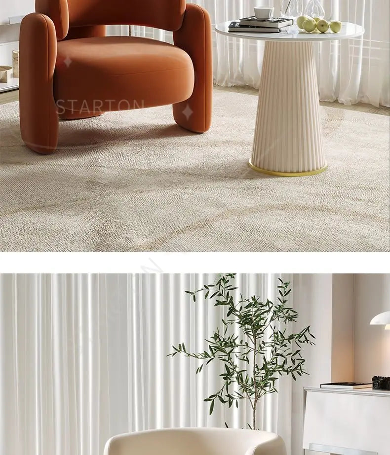 Negotiation Sofa Chair Living Room Furniture Sofas Cream Wind Balcony Single Sofa Nail Salon Beauty Salon Reception Lounge Area