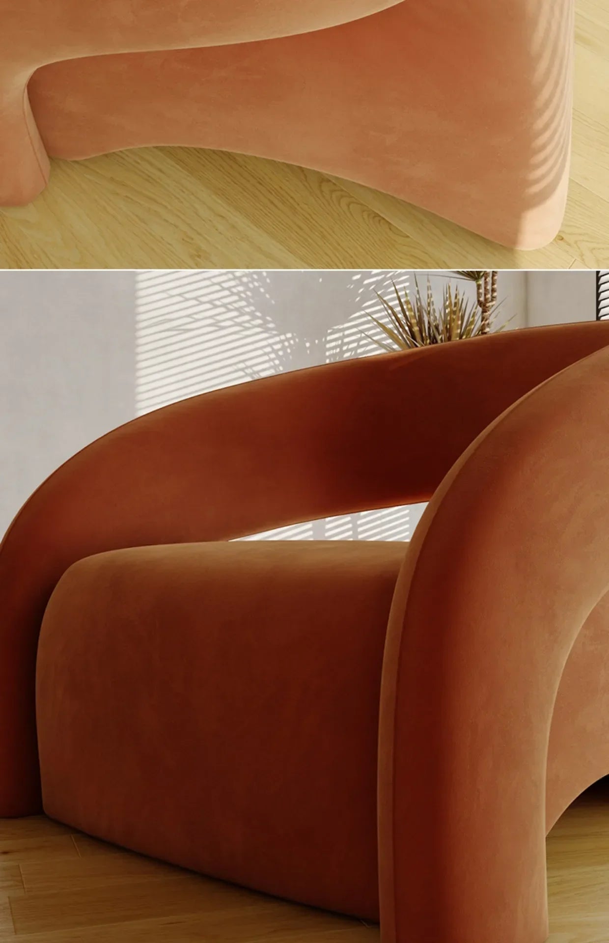 Internet celebrity single chair, living room lazy single sofa leisure chair, light luxury curved balcony chair