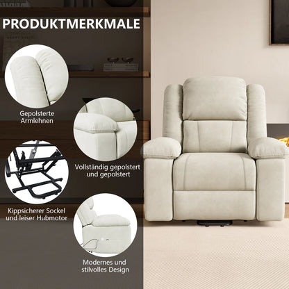 Comanlai Senior Chairs, with Standing and Reclining Function, Adjustable Electric Massage Chair, with Massage & Heat Function