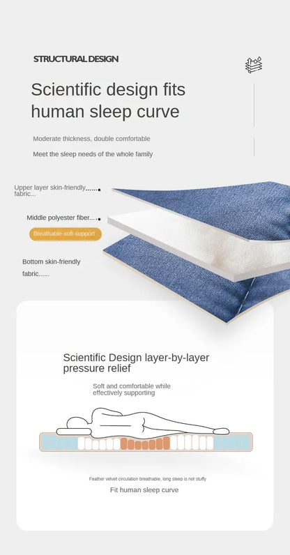 Queen Mattress Topper for Body Pain Relief, 1000 GSM Extra Thick Mattress Pad Cover with Elastic Pocket, 7D fiber Bed Topper