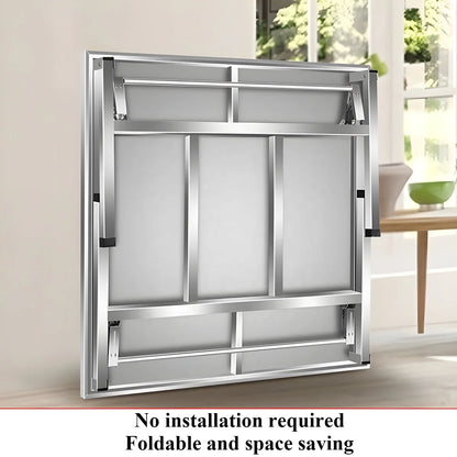 Square Folding Utility Table Home Restaurant Stainless Steel Dinner Tables Outdoor Indoor Portable Foldable Wedding Dining Table