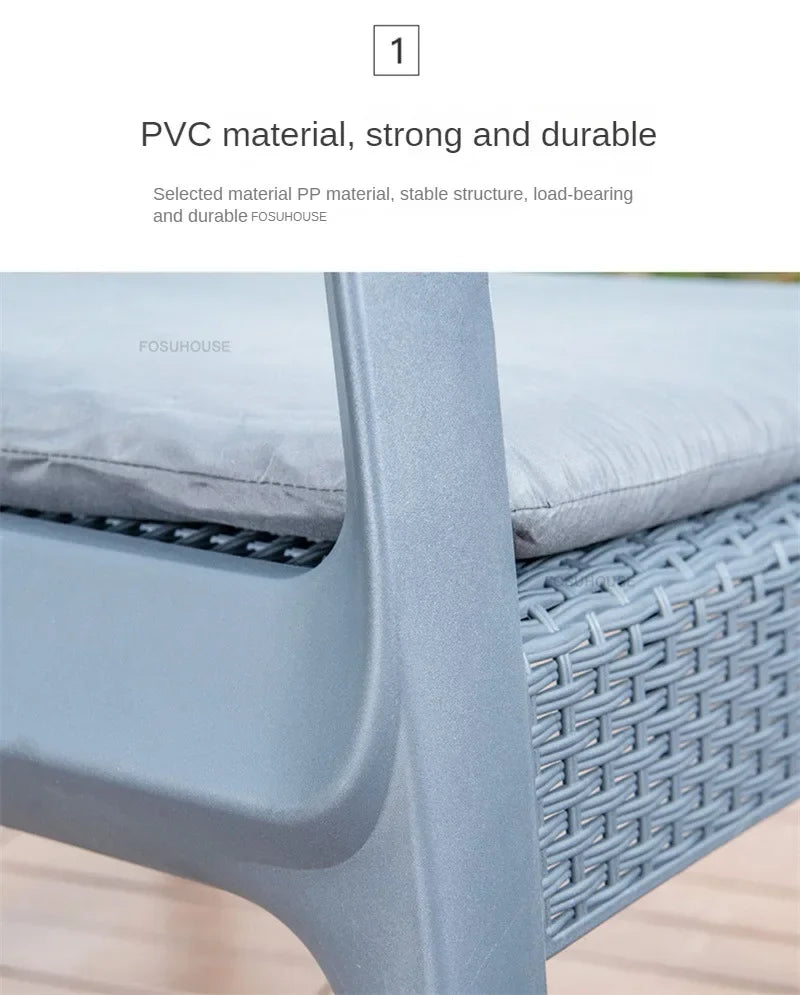 Nordic Household Garden Furniture Sets Villa Terrace Patio Furniture Outdoor Set Home Leisure Lazy Outdoor Table and Chairs Set