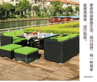 Outdoor rattan tables and chairs balcony rattan sofa courtyard leisure rattan art