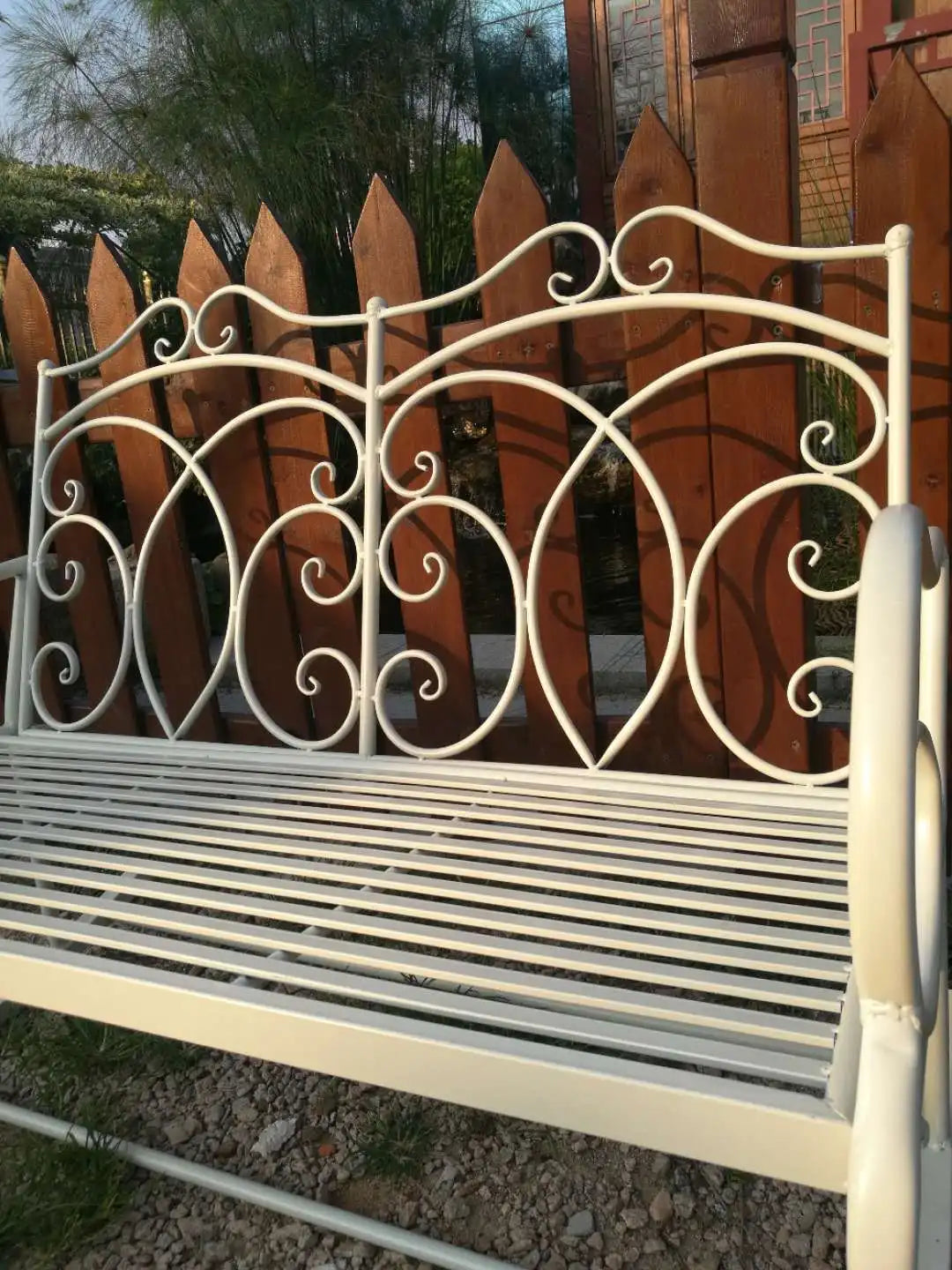 Foreign trade tail order clearance picking up leaks European backrest double chair outdoor courtyard leisure balcony bench park