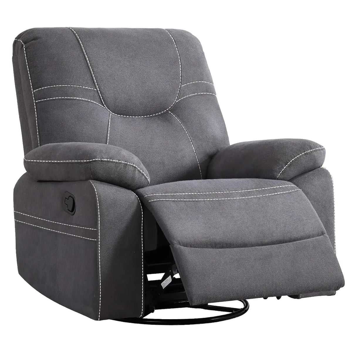 360° Swivel Rocker Recliner Chair For Adults, Manual RockingRecliner Chair With Overstuffed Backrest And Armrests,, Customized