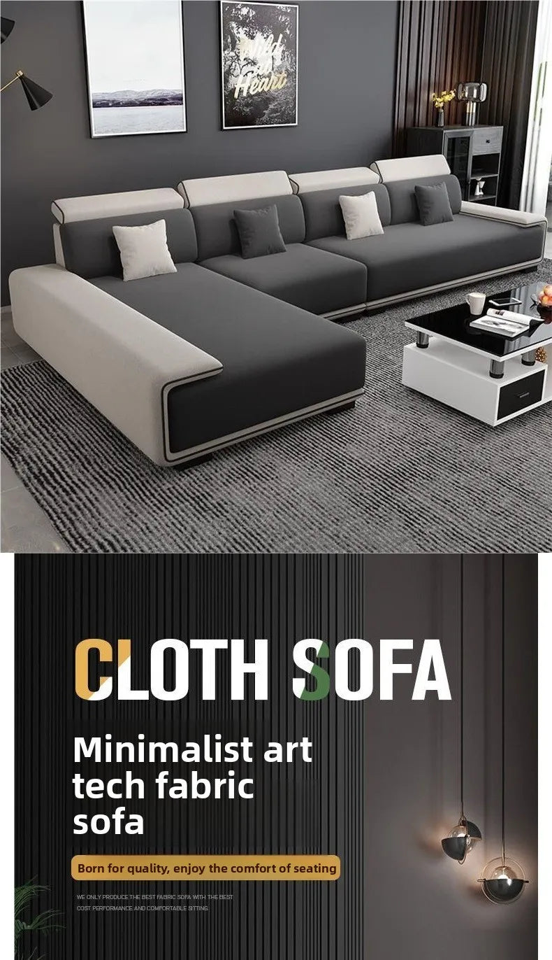 Nordic technology fabric sofa, concubine light luxury and simple