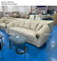 High Quality Living Room Furniture Modern Minimalist Sofa Cama Leather Large Curved Couch Sofa for Villa Sofas De Salon