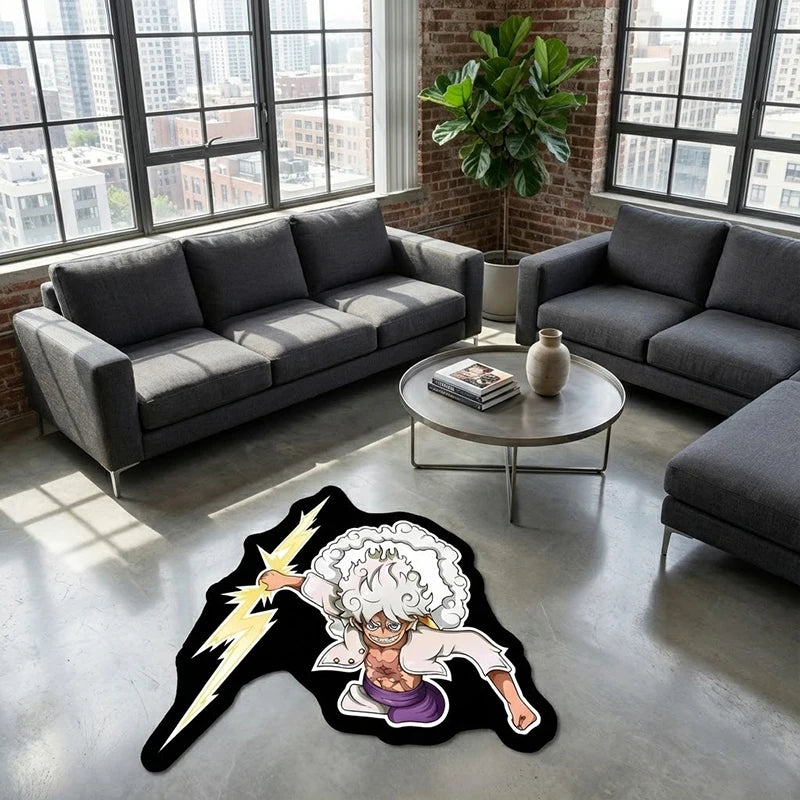OnePiece Luffy's Nika Form Design Rug Bedroom Living Room Kid Room Non-slip Decorative Floor Mat Collection Birthday Gift Carpet