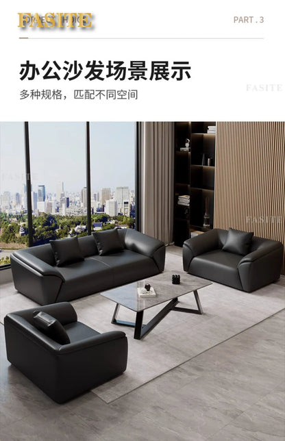 Sofa simple business reception office meeting area leisure rest area three-person coffee table combination