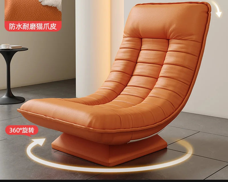 Rotatable Italian light luxury living room balcony leisure lazy sofa moon swivel chair
