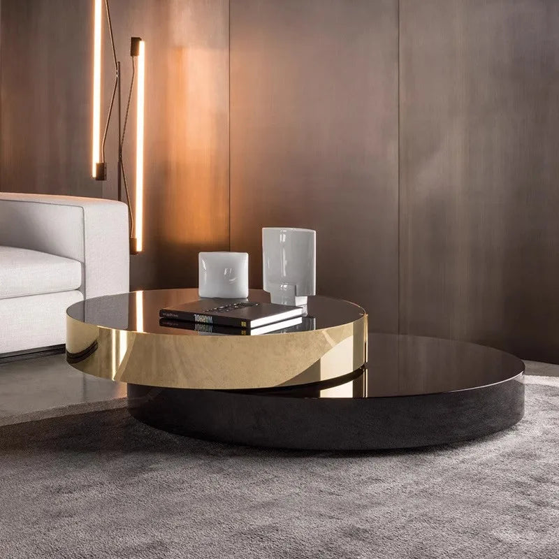 Italian Luxury Rotating Coffee Tables Modern Minimalist Living Room Extension Coffee Table Creative Design Home Furniture FYCT
