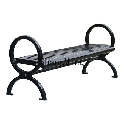 CL  outdoor all-steel park chair courtyard double bench square leisure cast iron cast aluminum seat