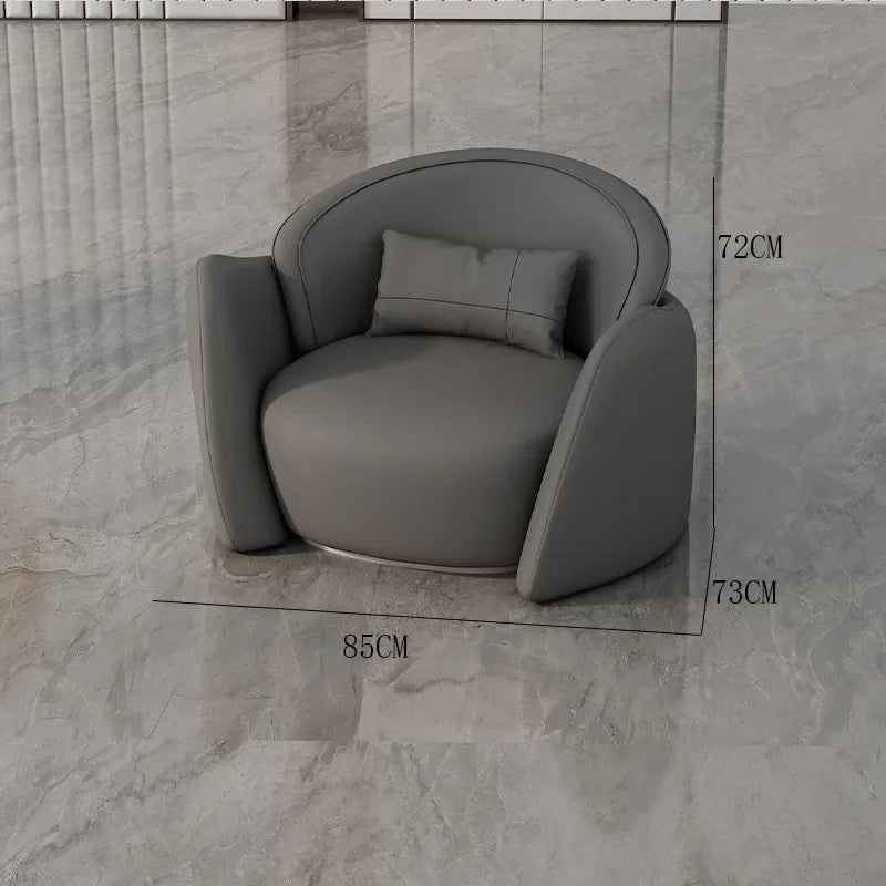 lLight luxury business negotiation sofa table and chair combination hotel lobby reception leather sofa