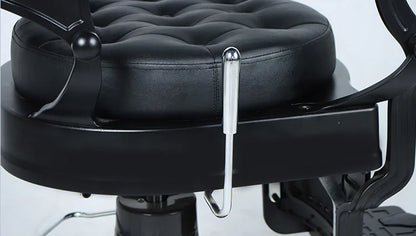 Retro Stylish King Beauty Hairdressing Armrest Hair Styling Classic Hydraulic Furniture Salon Barber Chair