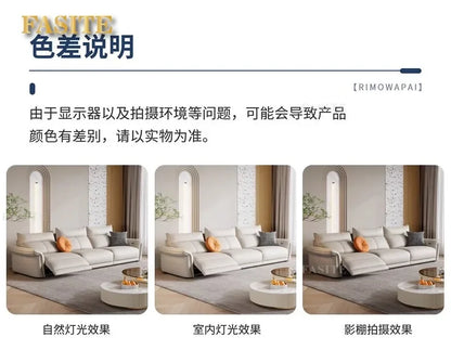 Leather sofa, electric living room, home theater sofa, modern function, adjustable leg support, one layer cowhide sofa