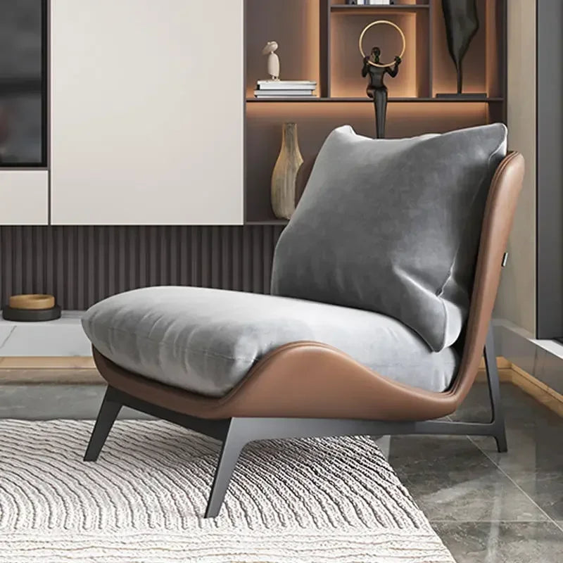 Single Chair Sofa Dining Armrest Chairs Black Yellow Upholstered Armchair Living Room Upholstery Replacement Salon Furniture
