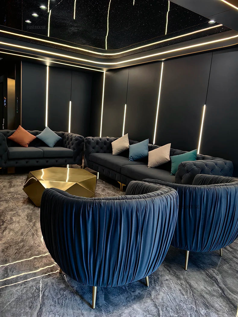 Minimalist Italian Coffee Tables for Living Room Irregularly Shaped Gold Metal Side Tables Luxury High-end Table for Office