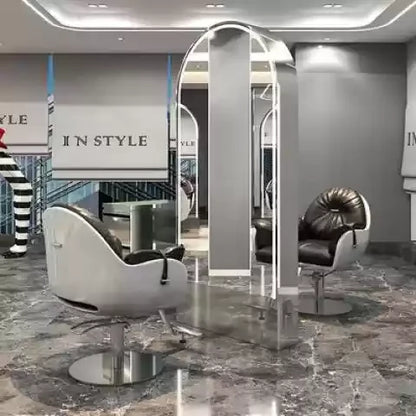 HJ Barber Shop Mirror Quick Cut Special Mirror Hair Salon Internet celebrity hair salon Full Lamp Mirror