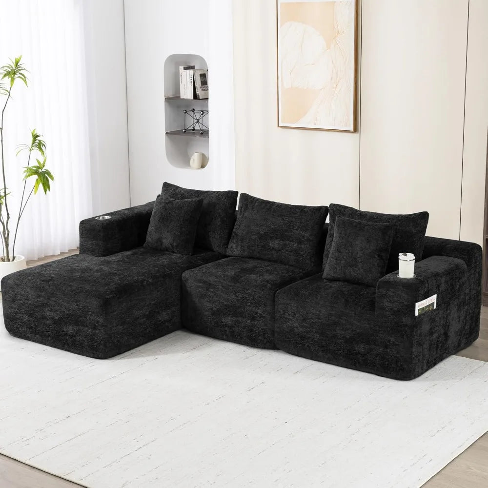Sectional Sofa with L-Shape Chaise, 102