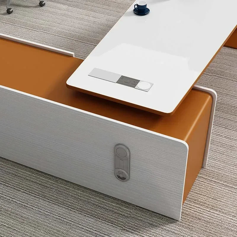 #V New 2024 Boss L Shape Luxury Office Furniture Manager High Tech Modern Executive Ceo Office Desk