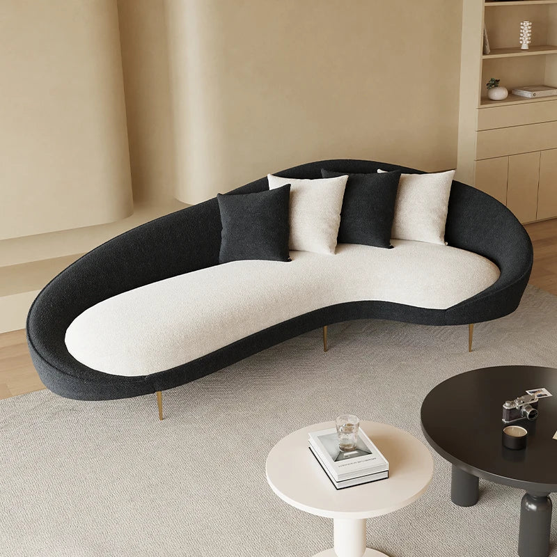 Romantic Curved Sofa Simple European Creative Room Decor Unusual Lounge Living Room Sofas Trendy Romantic Muebles Furniture
