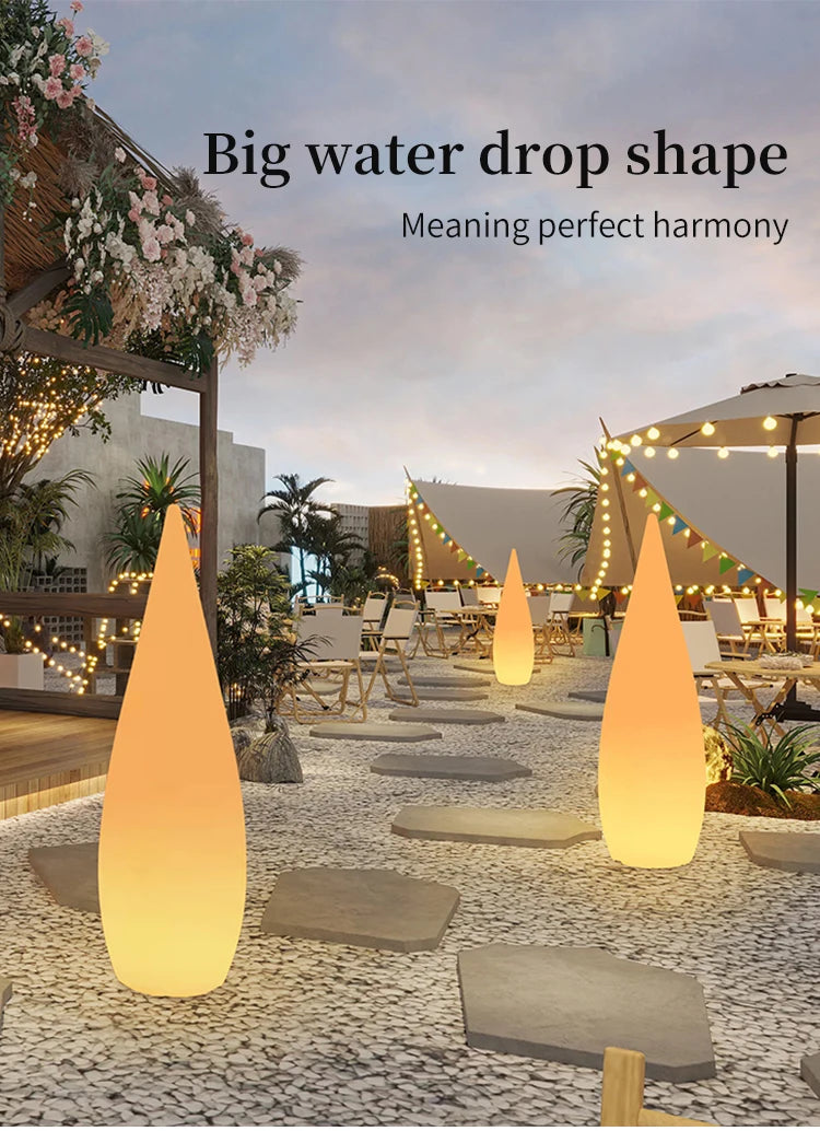 Modern RGB Light Emitting Diode Water Droplet Light Multicolor Outdoor Waterproof Luminous Pool Floor Light