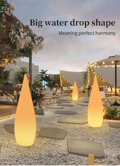 Modern RGB Light Emitting Diode Water Droplet Light Multicolor Outdoor Waterproof Luminous Pool Floor Light