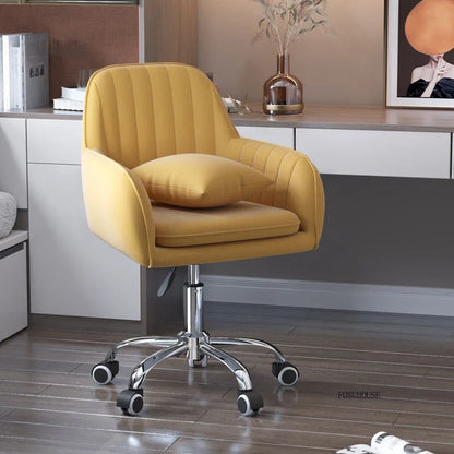 Modern Bedroom Comfortable Learning Chair Lift Swivel Office Chairs Study Room Chair Home Armrest Backrest Leisure Makeup Chair