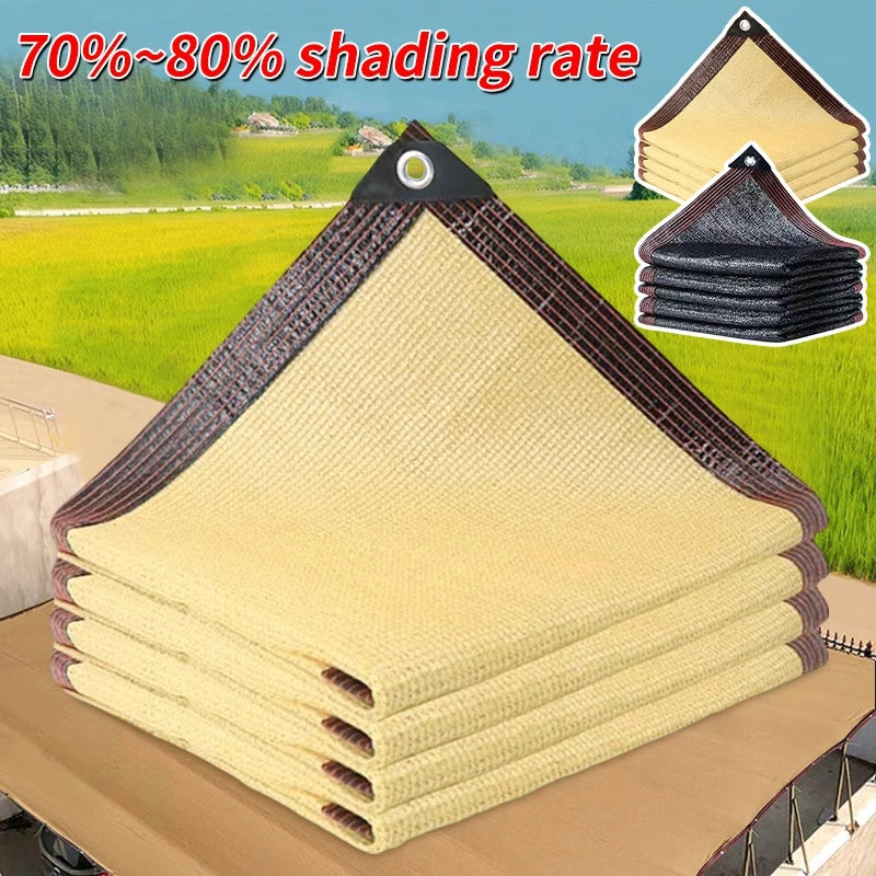 4x4m Camping Awning Tent  Summer Outdoor UV Protection Shade Membrane Sun Shade Net Car Tent Beach Privacy Sunscreen Mesh Cover