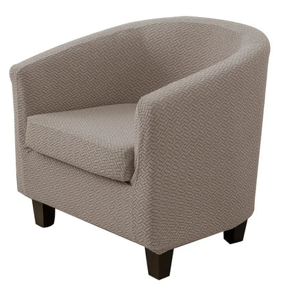 2pcs Jacquard Tub Chair Cover Elastic All-inclusive Armchair Slipcover Club Sofa Slipcover with Cushion Cover Furniture Cover