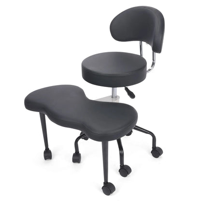 Cross Leg Chair - Meditation Chair with Wheels, ADHD Chair, Height Adjustable Seat, Adjustable Footstool