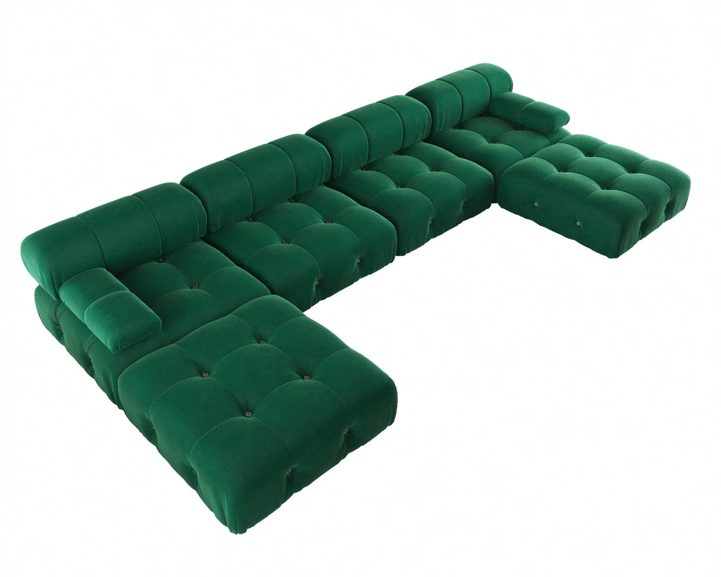 A For ATUNUS Popular Design Corner Modular Sectional Sofa Artistic High Fashion Velvet Fabric U Shape Couch For Hotel