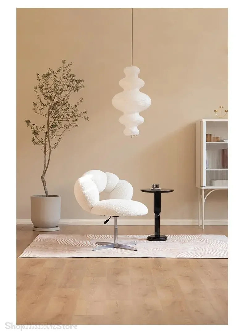Design creative leisure chair Modern study leisure sofa chair Bedroom lift rotating dressing and makeup chair
