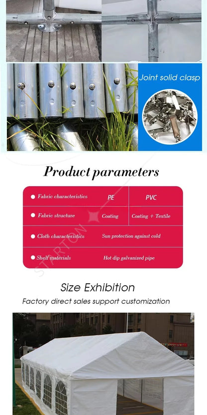 PVC Steel Customized Tent Beach square Outdoor Park Cook Food Awning Party Vendors Setting up Stalls BBQ Leisure Camping
