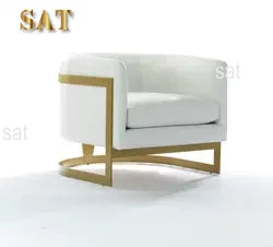 ForLuxury Gold Metal Accent Chair Velvet  for Home Hotel Single Sofa Single Sofa Chairs Sofa Chair