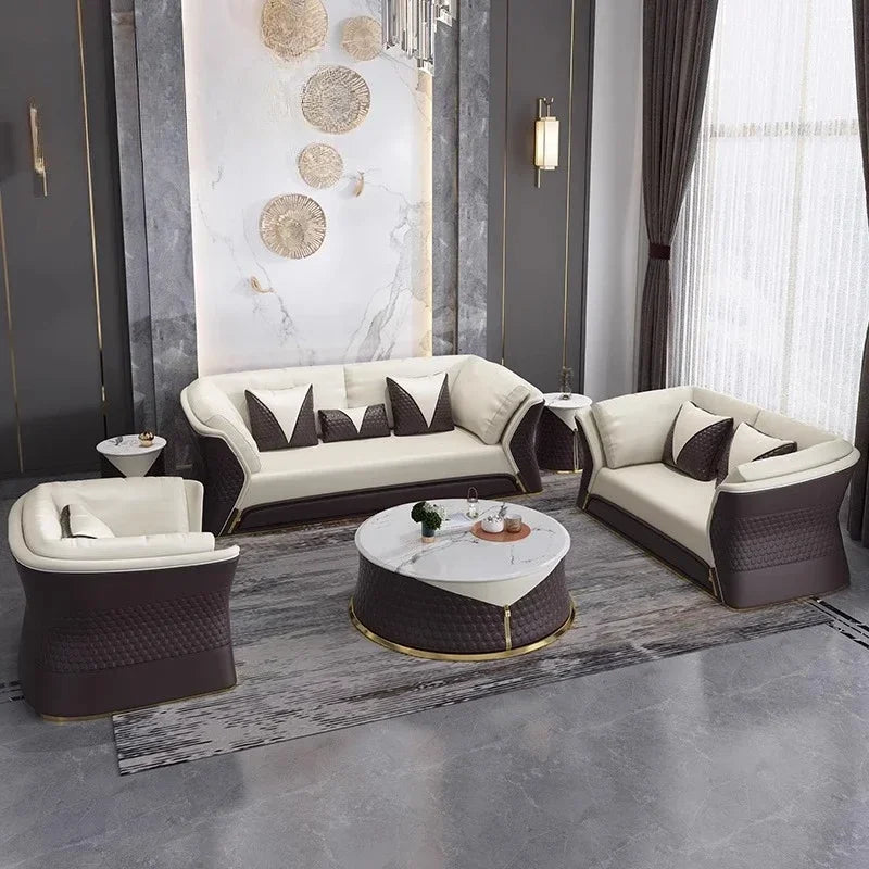 Canapé en cuir de luxe léger italien