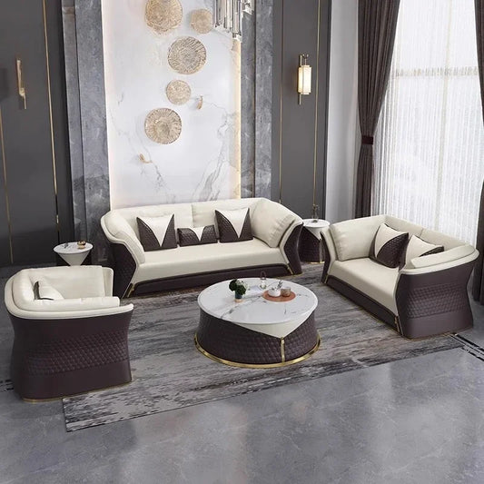 Canapé en cuir de luxe léger italien