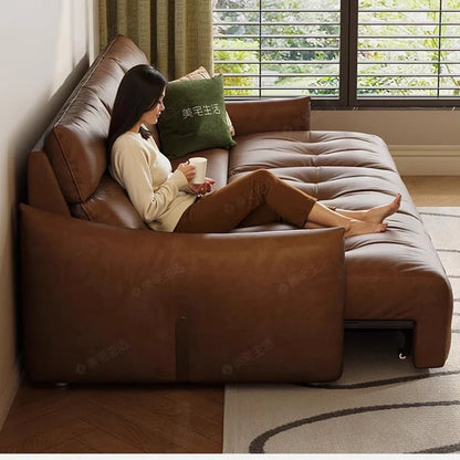 French Scalable Electric Sofa Bed Modern Designer Creativity Puff Sofa Comfort Lounge Living Room Furniture Canape Salon FYES