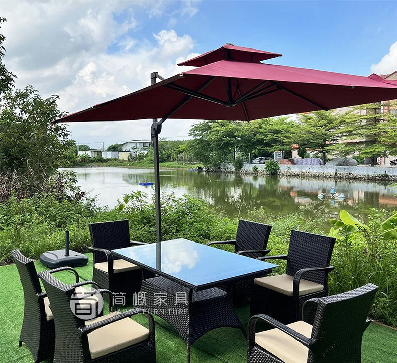 Outdoor leisure simple courtyard B & B restaurant coffee milk tea shop rattan chair