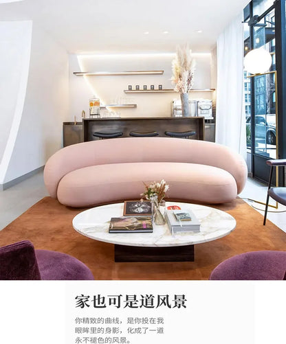 Nordic light extravagance creative personality arc sofa clothing store hotel leisure network celebrity accommodation design
