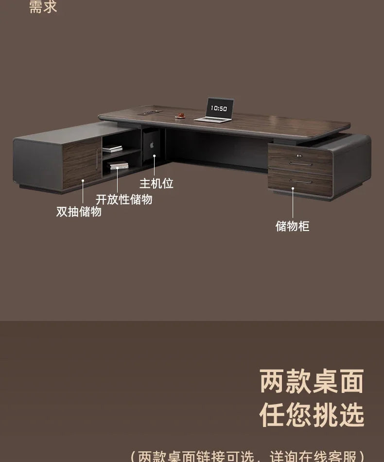 Luxury L Shaped OfficeDesks Home Office Writing Desk Modern Computer Desks With Drawers Mid Century Executive Desk Accessories