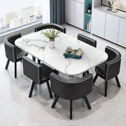 Dining table sets 4 6 chairs dining table wooden restaurant cafe chatting table