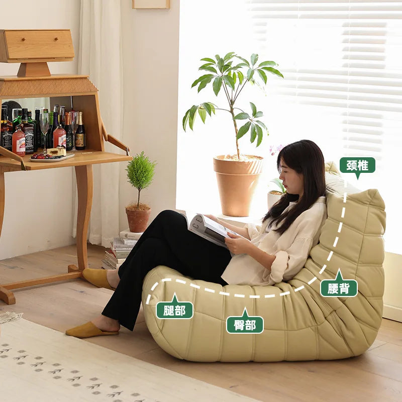Lazy sofa single leisure chair modern simple technology leather ins