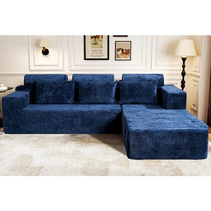 Cloud Sectional Couch L-Shape Chaise, Modern, Deep Seat, Modular Sofa for Living Room, Bedroom, Comfortable Couches