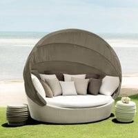 Furniture  pool Garden patio balcony sun bed teak daybed  classic outdoor garden double chaise lounge sofa