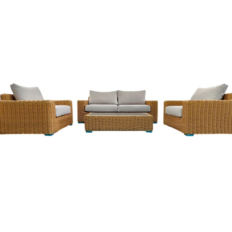 New Arrival Outdoor Rattan Sofa Set Morden 4PCS Sofa Set With Cushion for Garden Patio