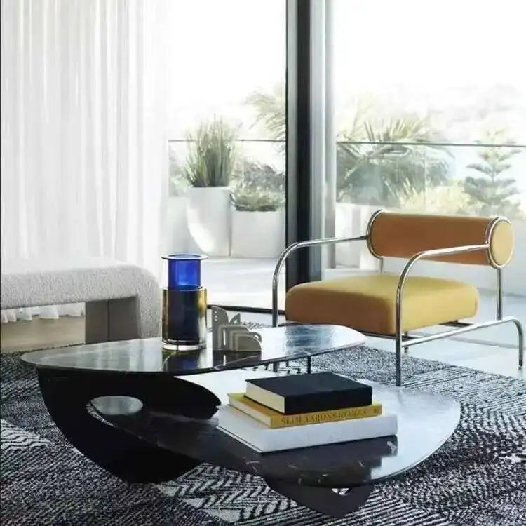 Furniture Living Room Chairs Stainless Steel Single Sofa Recliner European Living Room Nordic Home Fabric Leisure Back Armchair