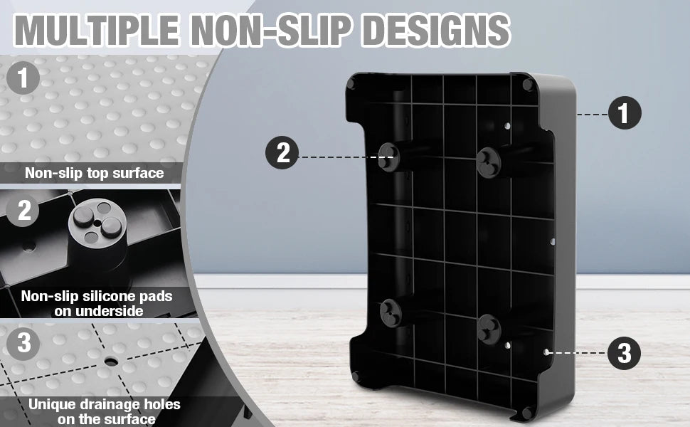 Non-Slip Step Platform Indoor and Outdoor, Portable Step Riser for Adults & Seniors, Safety Step for Car, Bedside, Shower