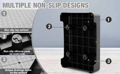Non-Slip Step Platform Indoor and Outdoor, Portable Step Riser for Adults & Seniors, Safety Step for Car, Bedside, Shower