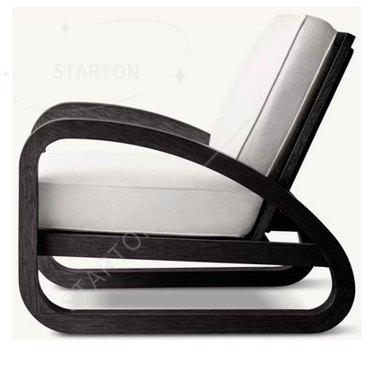 Rattan Antique Living Room Sofa Chair Solid Wood Light Luxury Leisure Chair